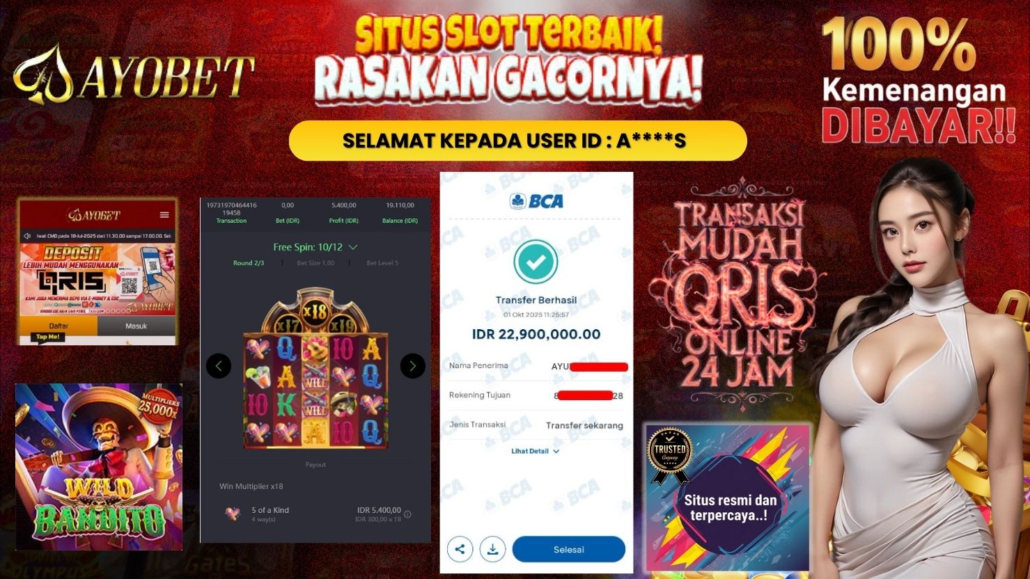 AYOBET JACKPOT SLOT WILD BANDITO